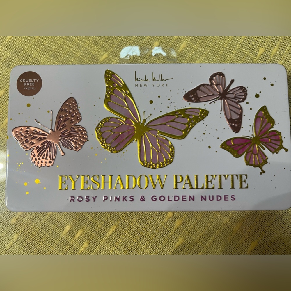 NWT-Nicole Miller 24 Eyeshadow Pallette-Pinks & Nudes